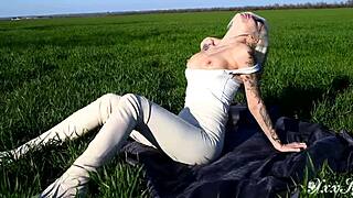 doggystyle in the field, big boobs tattoo girl, umm... juicy pussy gets cum on ass, i think blowjob cleanup