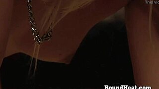 Amazing busty lesbian slaves licking and spanking under strict mistress command