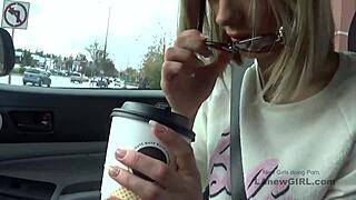 This Blonde Is Hot AF with Amateur Lesbian Massage on Sofa