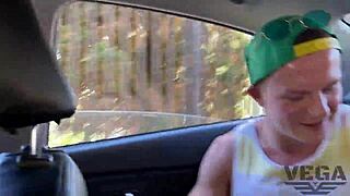 Hardcore forest sex with a lost teen whore