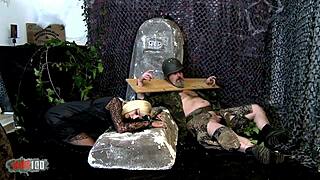 Vampire cock sucker gets fucked in a graveyard on Halloween