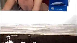 Petite sorority girl meets big cock at night club
