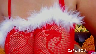 They pay me to watch me tie my huge tits on new year's 😏