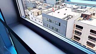 Homemade Linz hotel room action with hot infiel couple