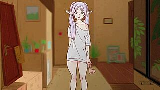 Frieren Got Trapped in Sticky Cum and Was Fucked in the Ass Stark Fern Hentai Cartoon Parody