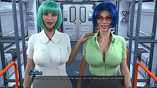 Hot indian milf stranded in space gets naked.