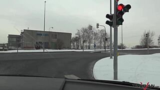 Young Spanish teen gets cheated and fucked in a van