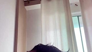 Young and innocent looking girl gets rough anal sex on the couch in front of the camera