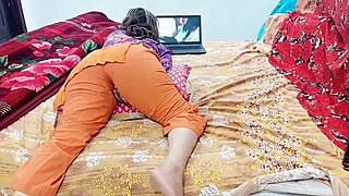 Indian college girl achieves multiple orgasms while watching porn