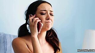 Perfect teenage girl catches her father in law watching porn