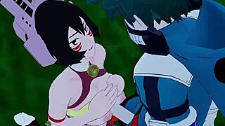 i watch shino, mandalay, mei, and izuku in intense hentai sex