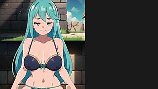 Aqua's Standing Sex Creampie! Oh My Waifu!