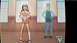 Eri-chan's animated workout routine