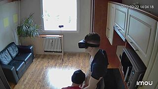 Scoout007's kitchen counter action with big cock amateur