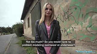 Public Agent Seduces Genuine Model Prospect. She Drops to Her Knees for Big Cock Outdoor Fucking.