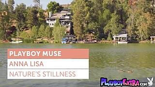 Classy Russian milf Anna Lisa strips naked on a boat for fun