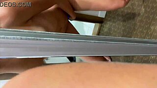 I had a mirror quickie and creampied my ex girlfriend's huge pussy.