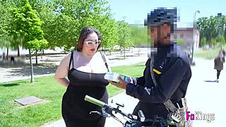 Public street interview with big tits blonde MILF Mae Quira
