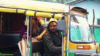 Hey, why's this auto driver banging a beautiful passenger bhabhi with crystal clear audio?