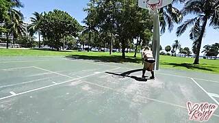 Curvy Nina Kayy Strips Shorts for Hot Action