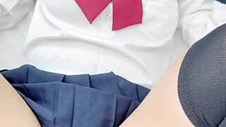 amateur tiktoker girl cute petite 18+ explores horny desires with couple