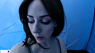 Stepmom and stepson on a wild camping trip with virtual sex.