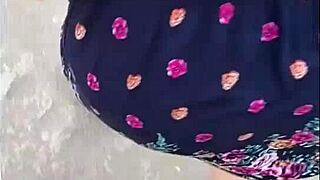 Stalking a Mature Milf on the Street in Skirt and Thong