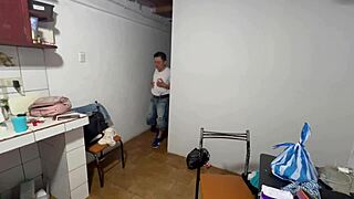 Shy 18-Year-Old with Big Tits and Ass Soaked by Stepfather! Stepsister Joins Taboo Threesome!