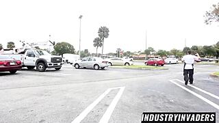 Red-Hot Milf Pornstar Debuts with Sloppy Public Blowjob in Florida Sun