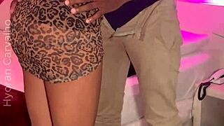 Brazilian Casada Fucks BBC Bareback After Party in Front of Cuckold
