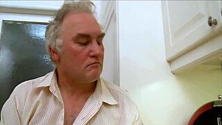 Youthful Beauty Teases Old Man's Hard Desire