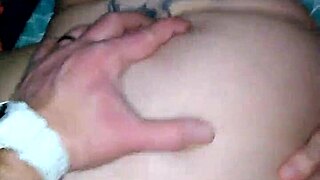 Amateur fat woman takes a big cock in her ass